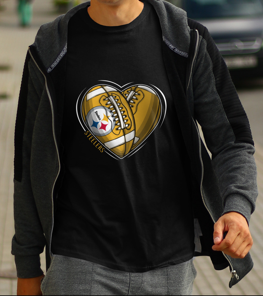Steelers Heart Football Steelers T-Shirt