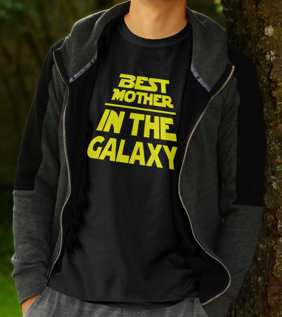 Best Mother In The Galaxy Star Wars Style Title Crawl T-Shirt