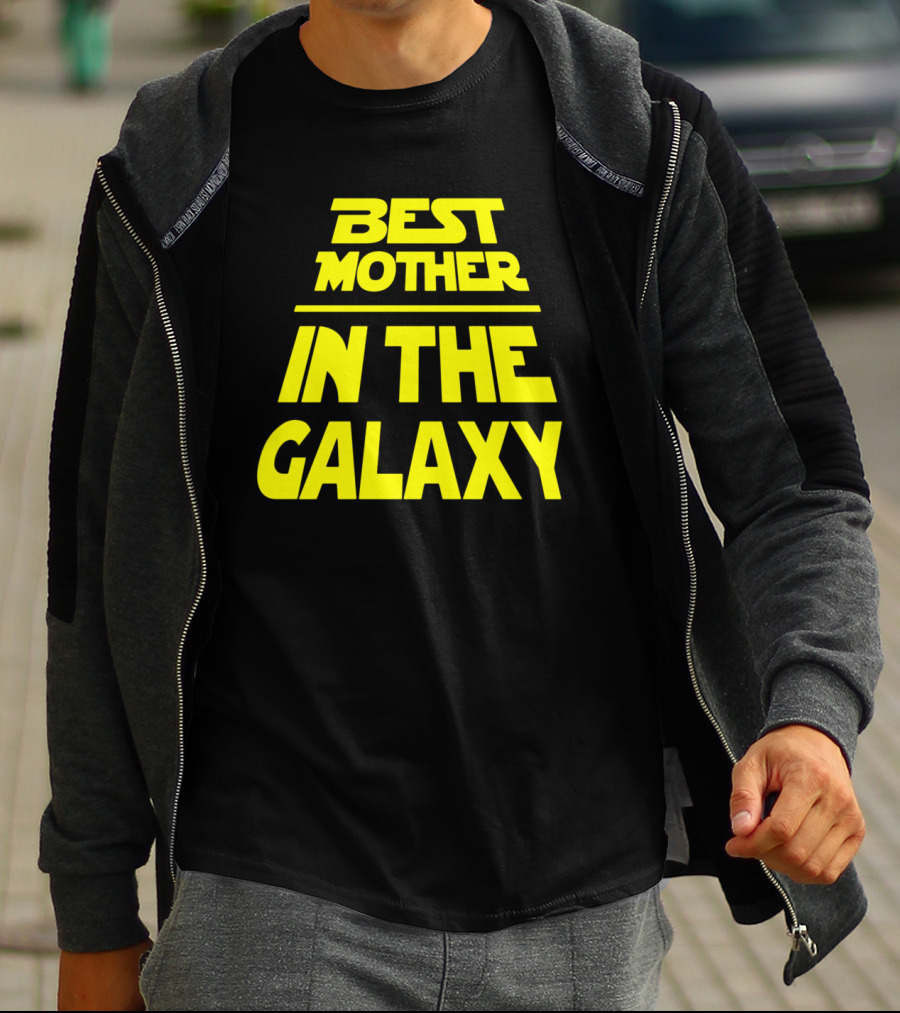 Best Mother In The Galaxy Star Wars Style Title Crawl T-Shirt