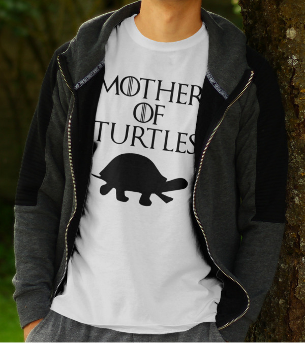 Mother Of Turtles Parody With Game Of Thrones Style Font And Turtle T-Shirt