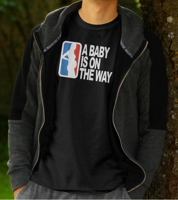 NBA Logo Parody A Baby Is On The Way T-Shirt