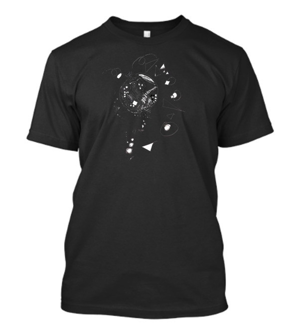Geometric Shapes And Planet Inspired Cosmic T-Shirt