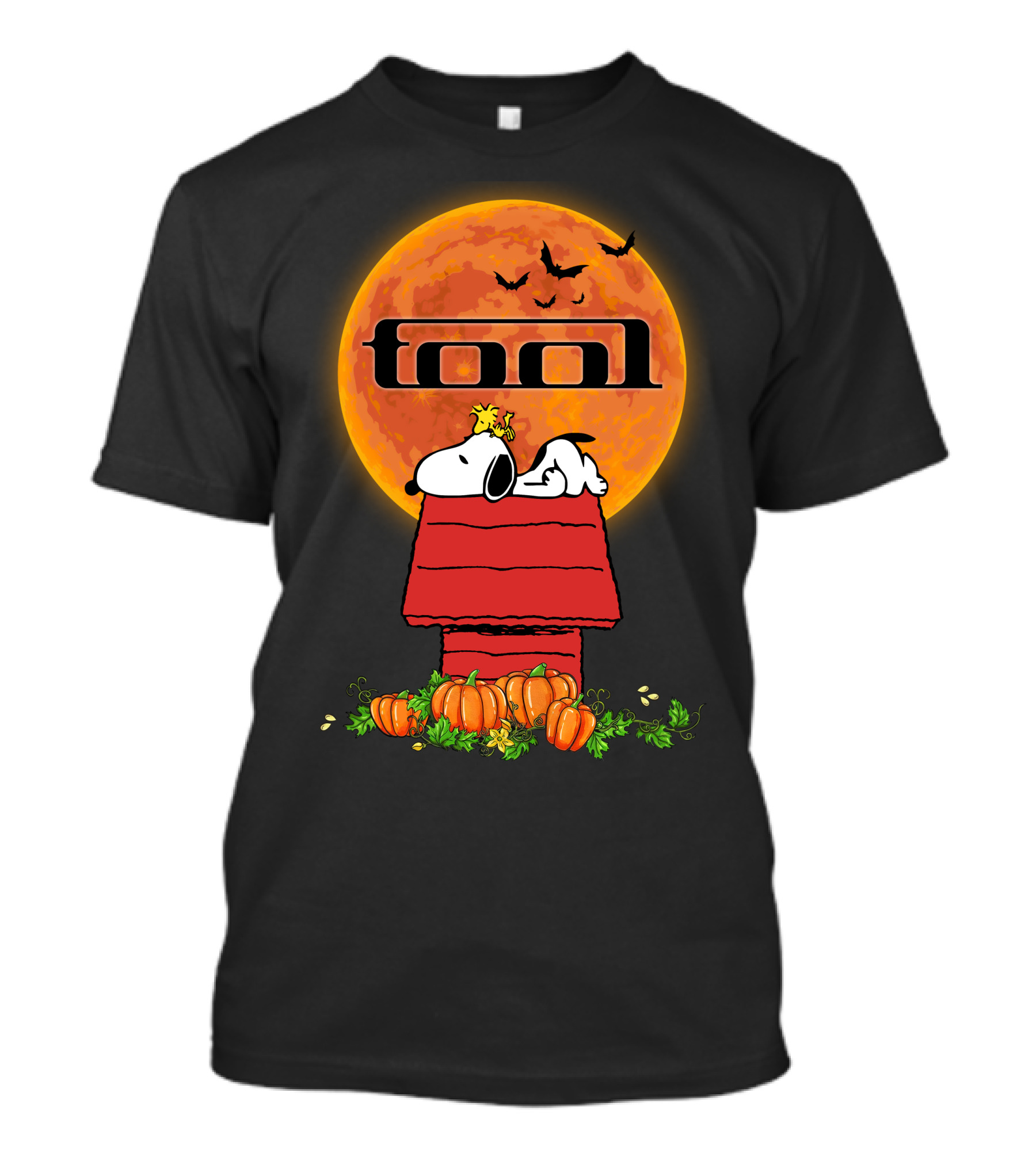 Tool 012a Halloween Snoopy Pumpkin Moon Scene T-Shirt