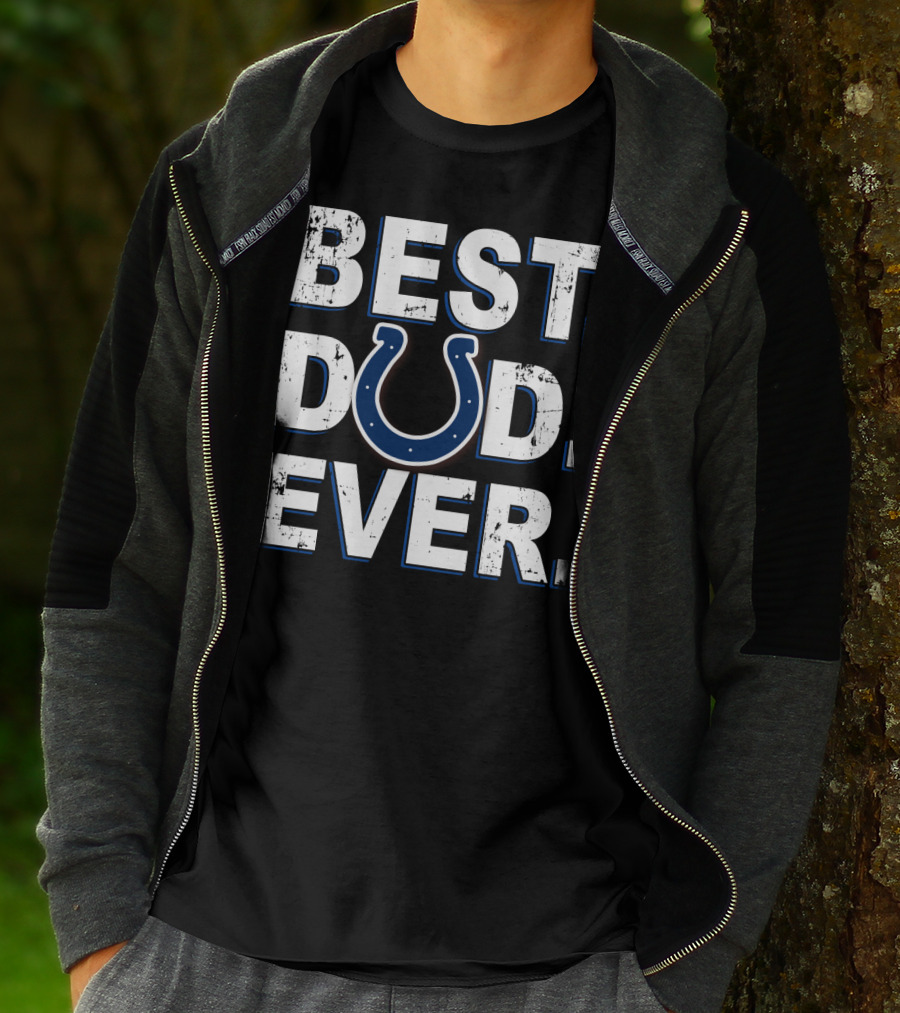 Best Dad Ever Colts Horseshoe T-Shirt