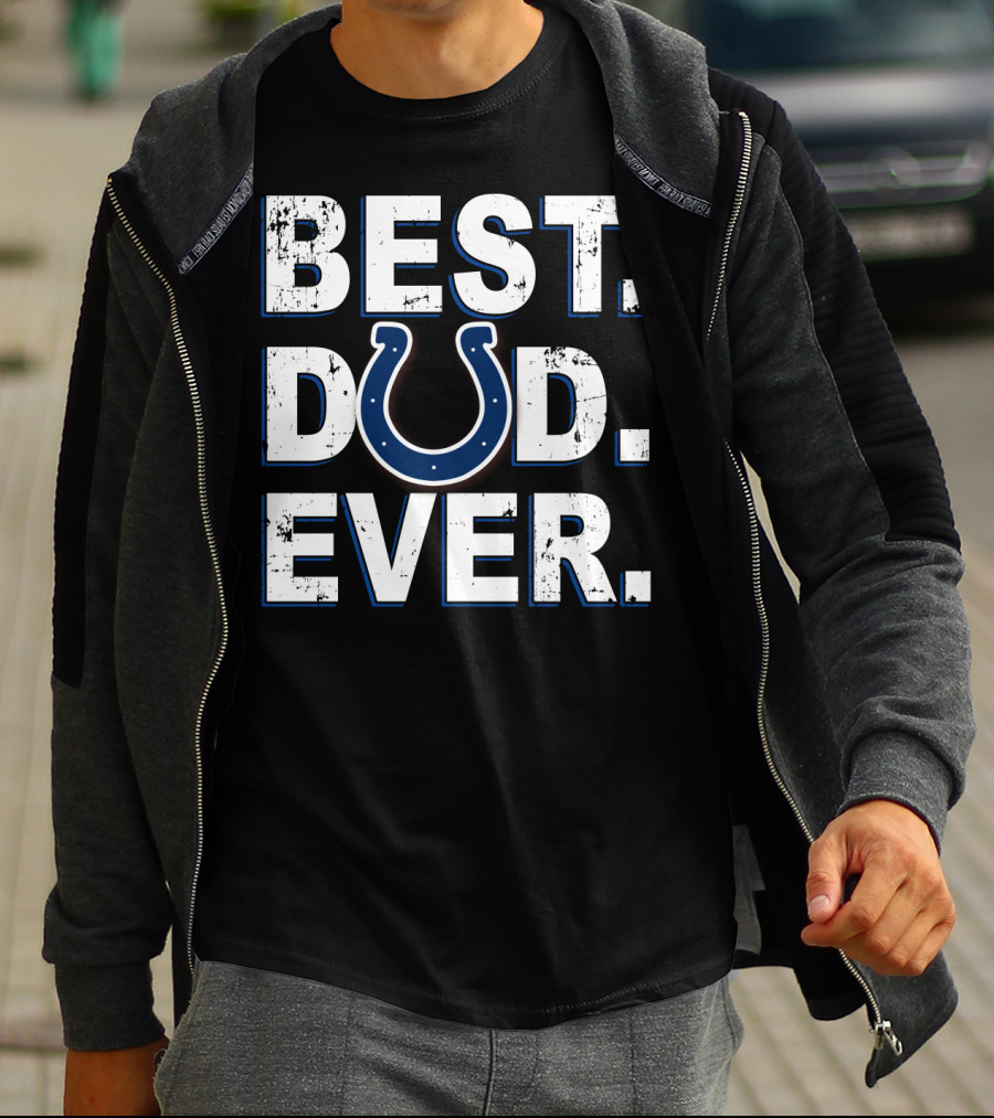 Best Dad Ever Colts Horseshoe T-Shirt