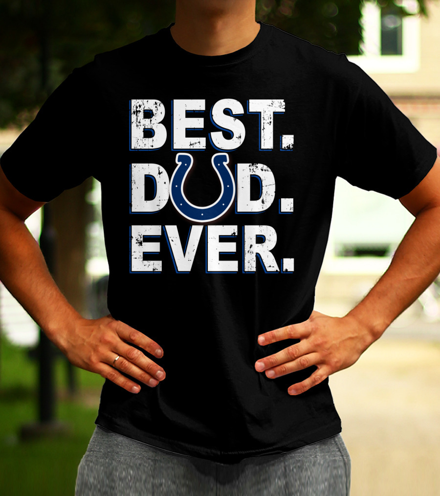Best Dad Ever Colts Horseshoe T-Shirt