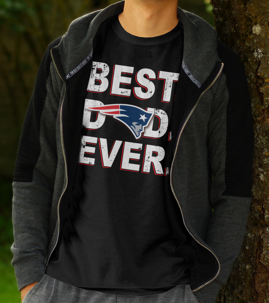 Best Dad Ever New England Patriots Fan T-Shirt