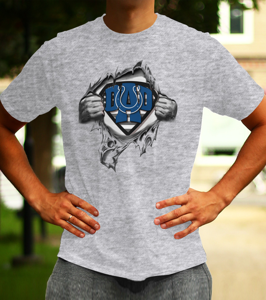 Indianapolis Colts Dad Superhero T-Shirt