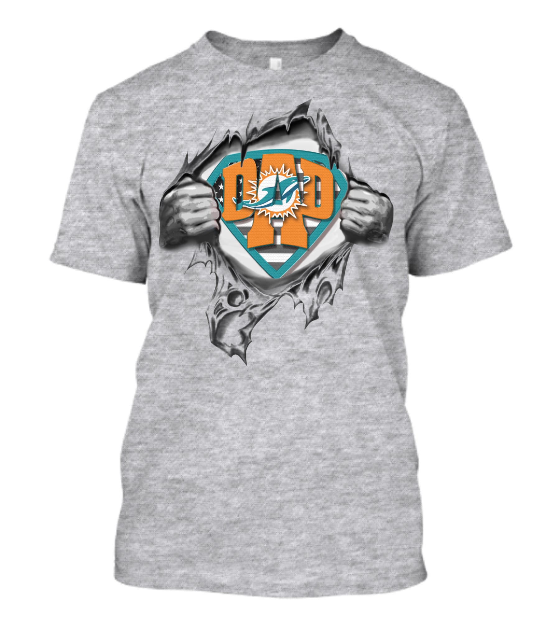Miami Dolphins Superdad Hero T-Shirt