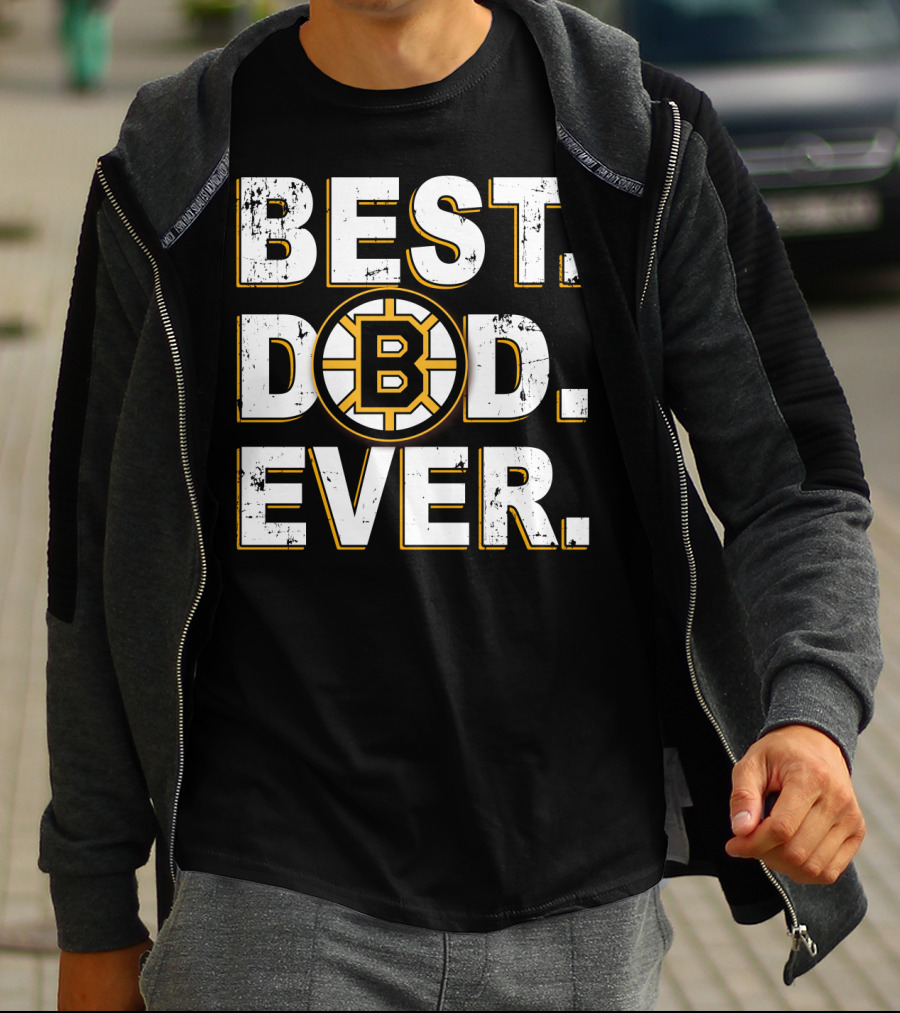 Best Dad Ever Boston Bruins Father's Day T-Shirt