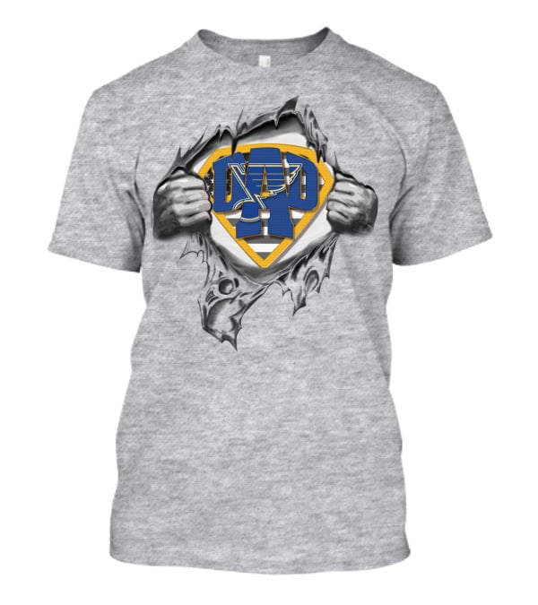 SUPERDAD St. Louis Blues Hockey Logo Hero T-Shirt