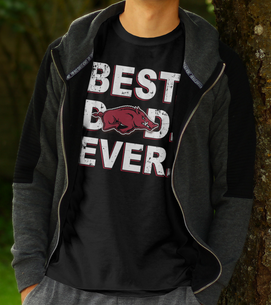 Best Dad Ever Arkansas Razorbacks T-Shirt