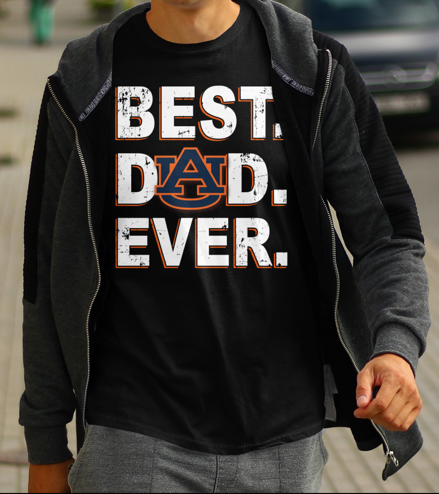 Best Dad Ever Auburn Alogo T-Shirt