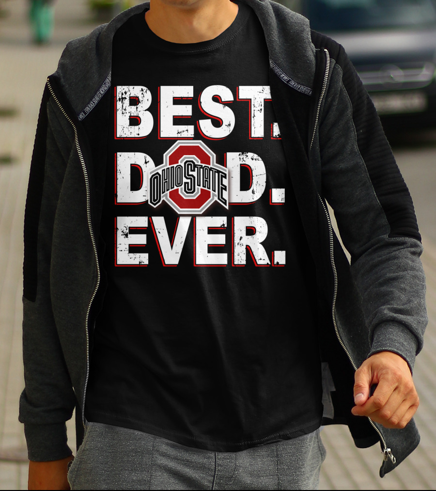 Best Dad Ever Ohio State Buckeyes T-Shirt