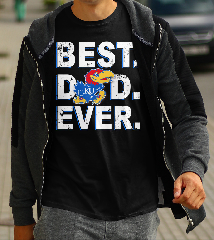 Best Dad Ever Ku Kansas Jayhawks T-Shirt