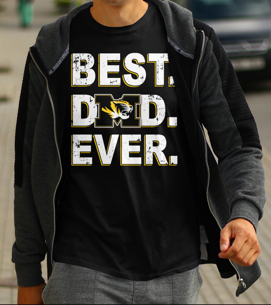 Best Dad Ever Missouri Tigers T-Shirt