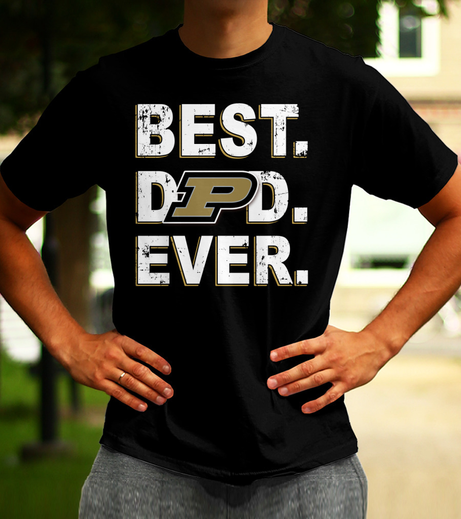 BEST DAD EVER PURDUE BOILERMAKERS LOGO P EDUCATION T-Shirt