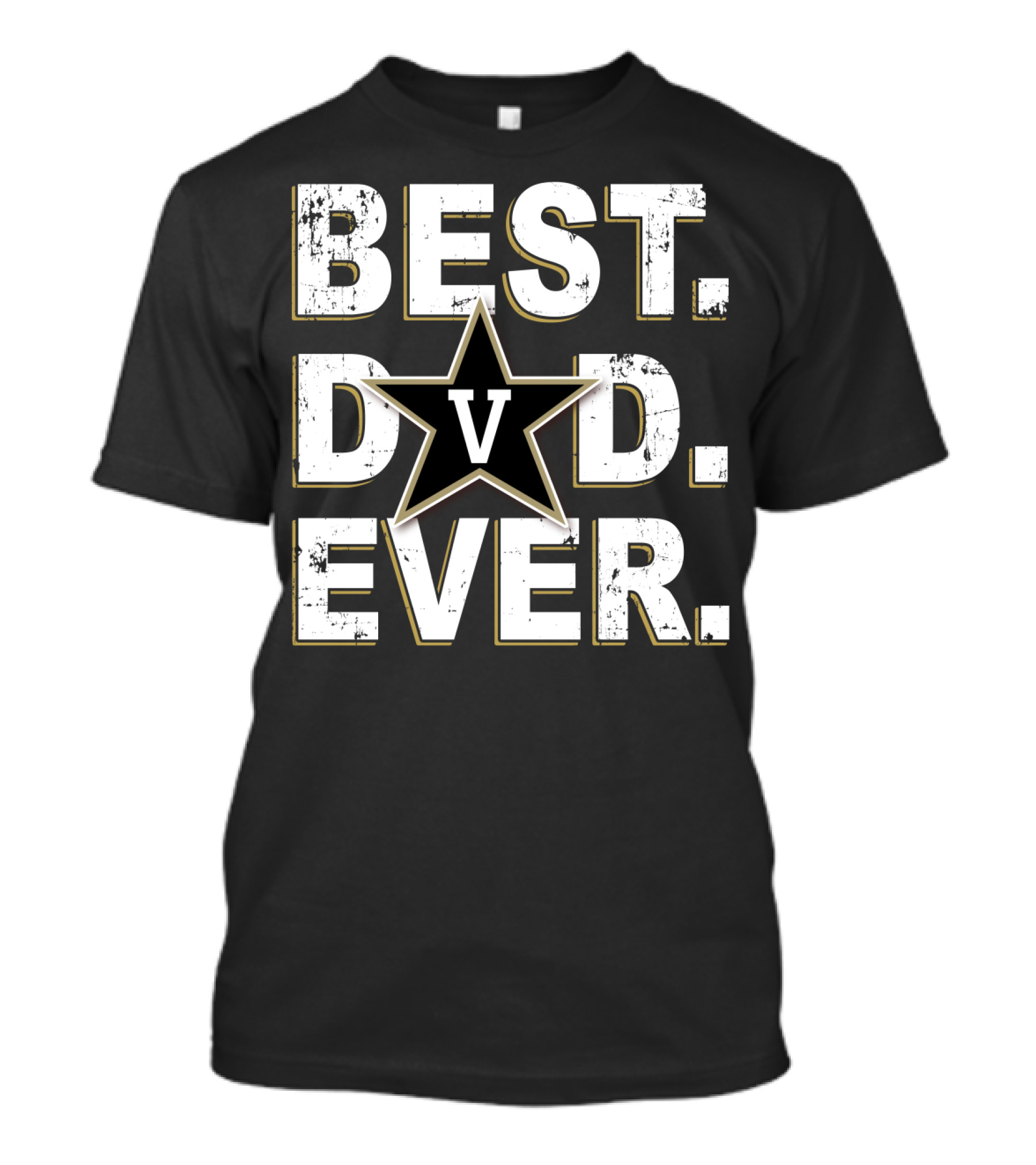 Best Dad Ever Vanderbilt Commodores Star T-Shirt