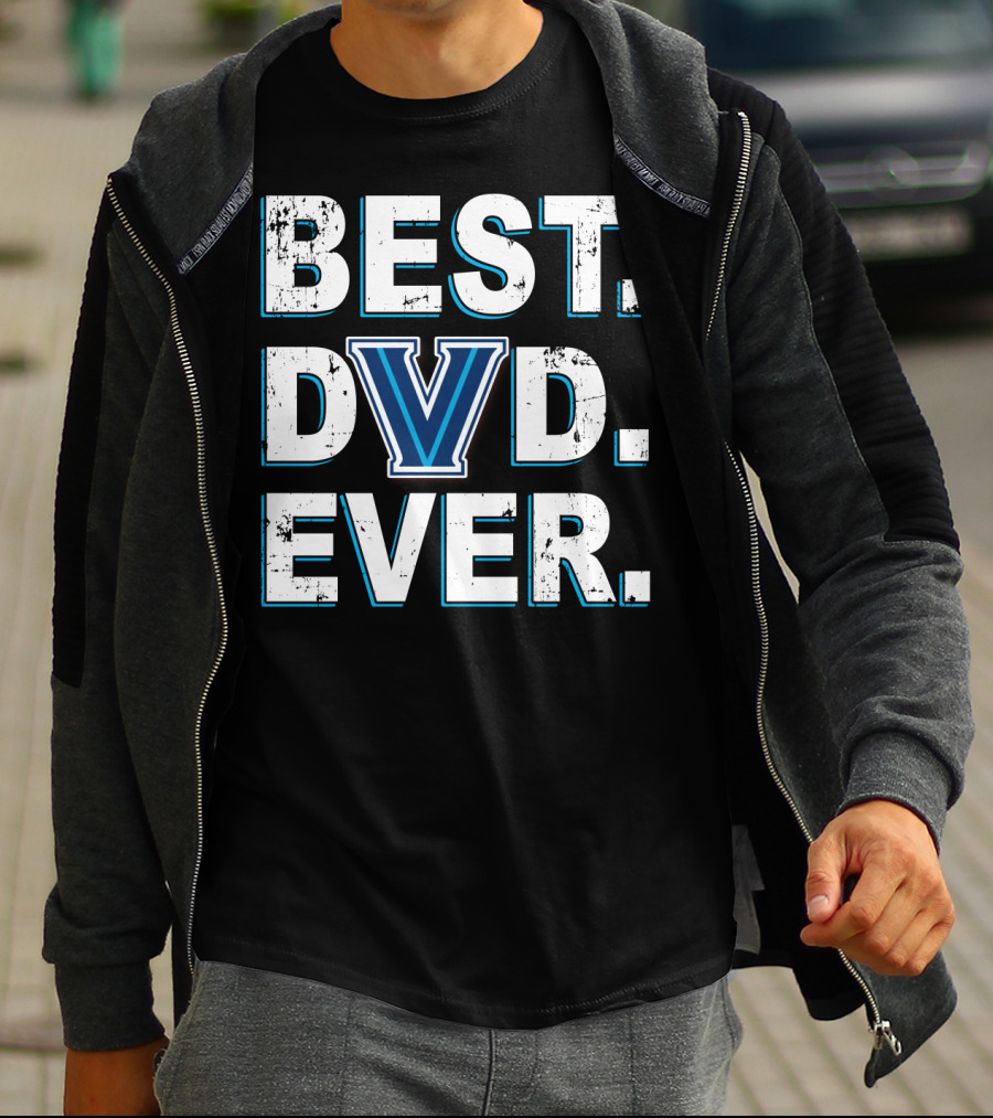 BEST DAD EVER Villanova Wildcats V T-Shirt