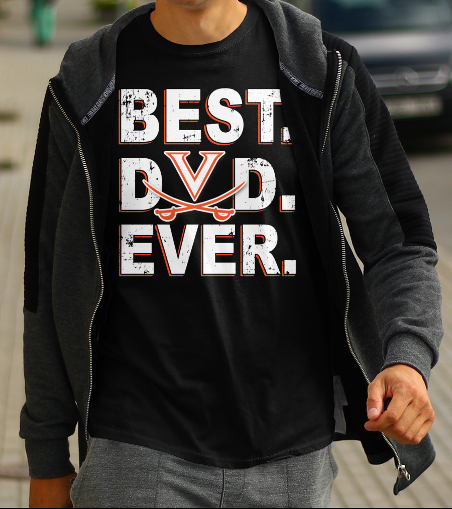 BEST DAD EVER VIRGINIA CAVALIERS V T-Shirt