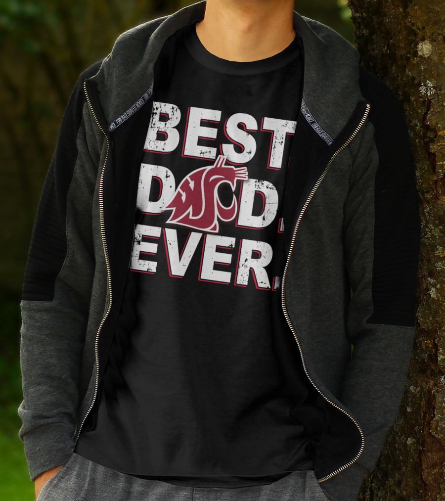 Best Dad Ever Washington State Cougars T-Shirt
