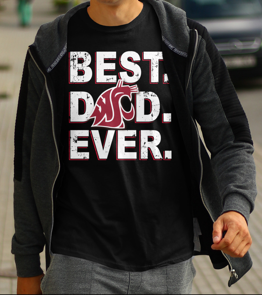 Best Dad Ever Washington State Cougars T-Shirt