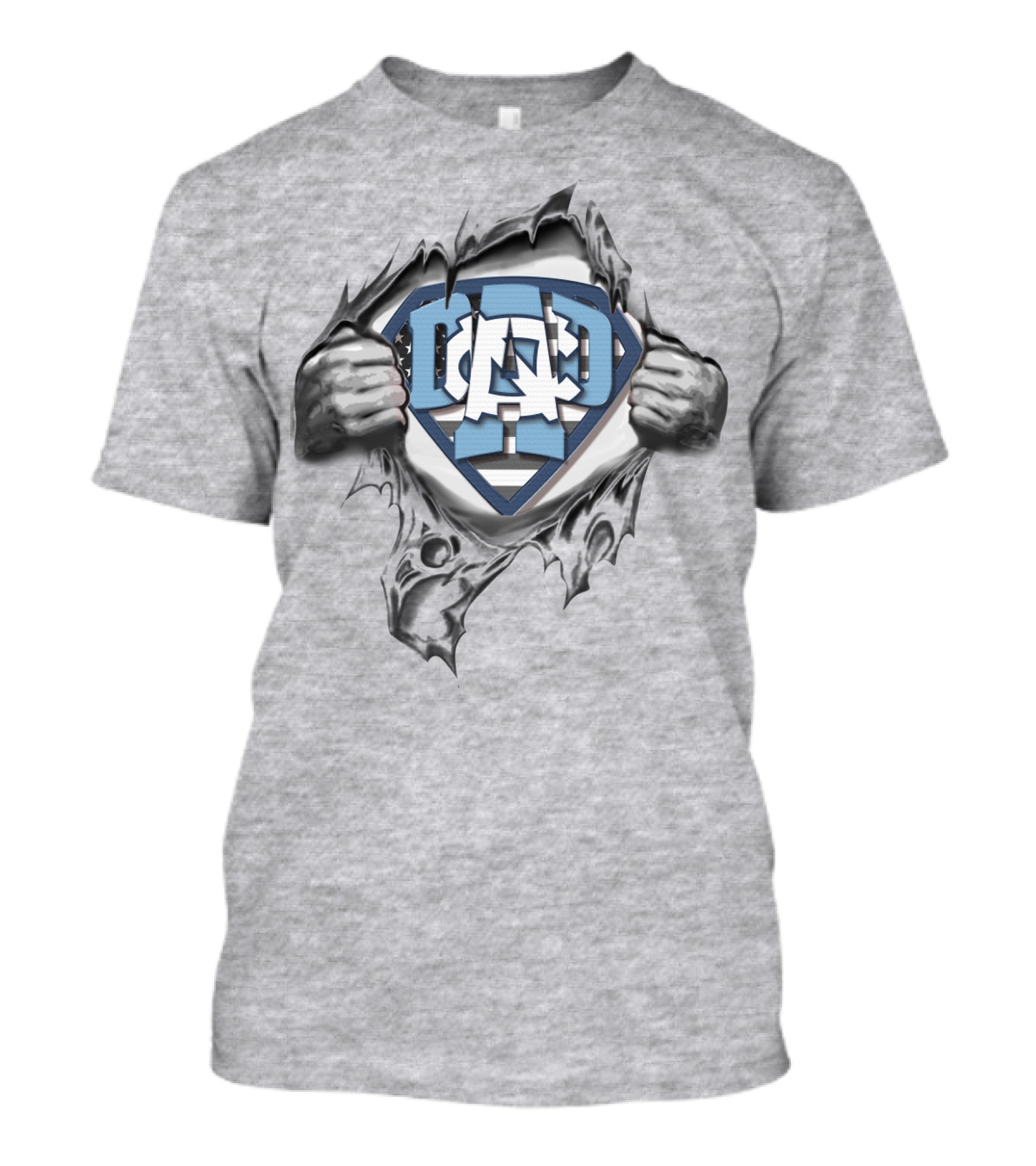 SUPERDAD NORTH CAROLINA TAR HEELS SUPERMAN T-Shirt