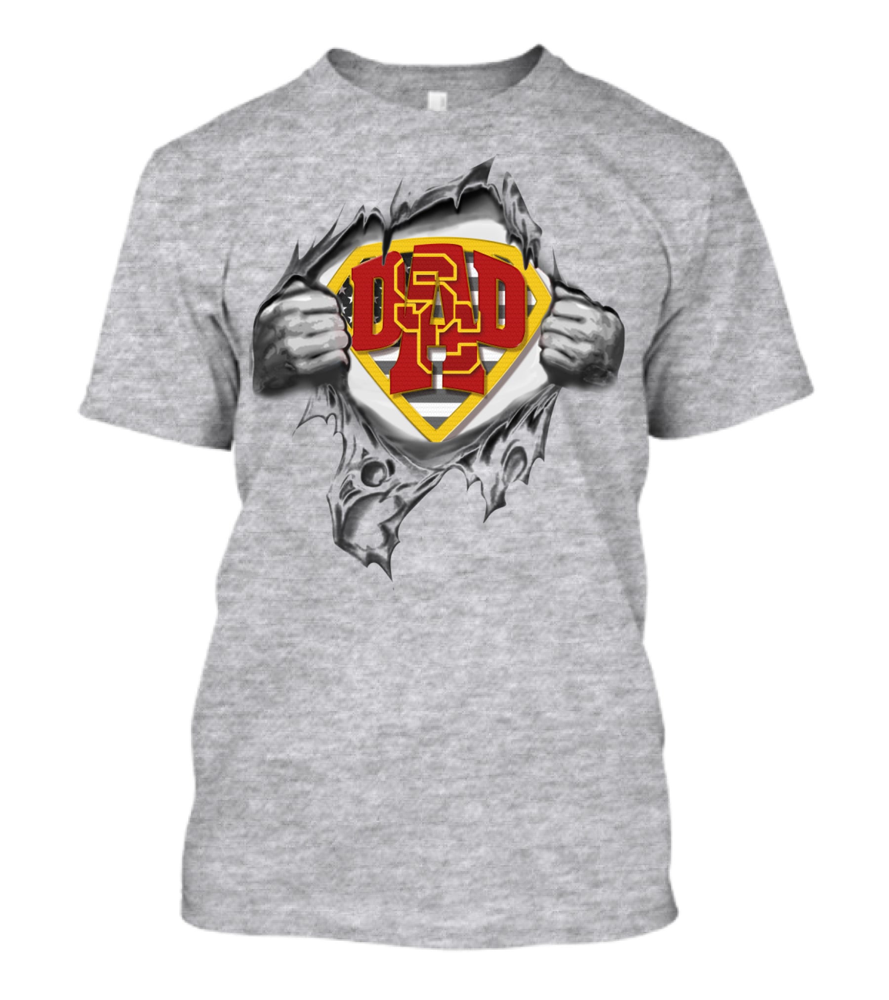 SUPERDAD USC TROJANS RIPPED IMAGE T-Shirt