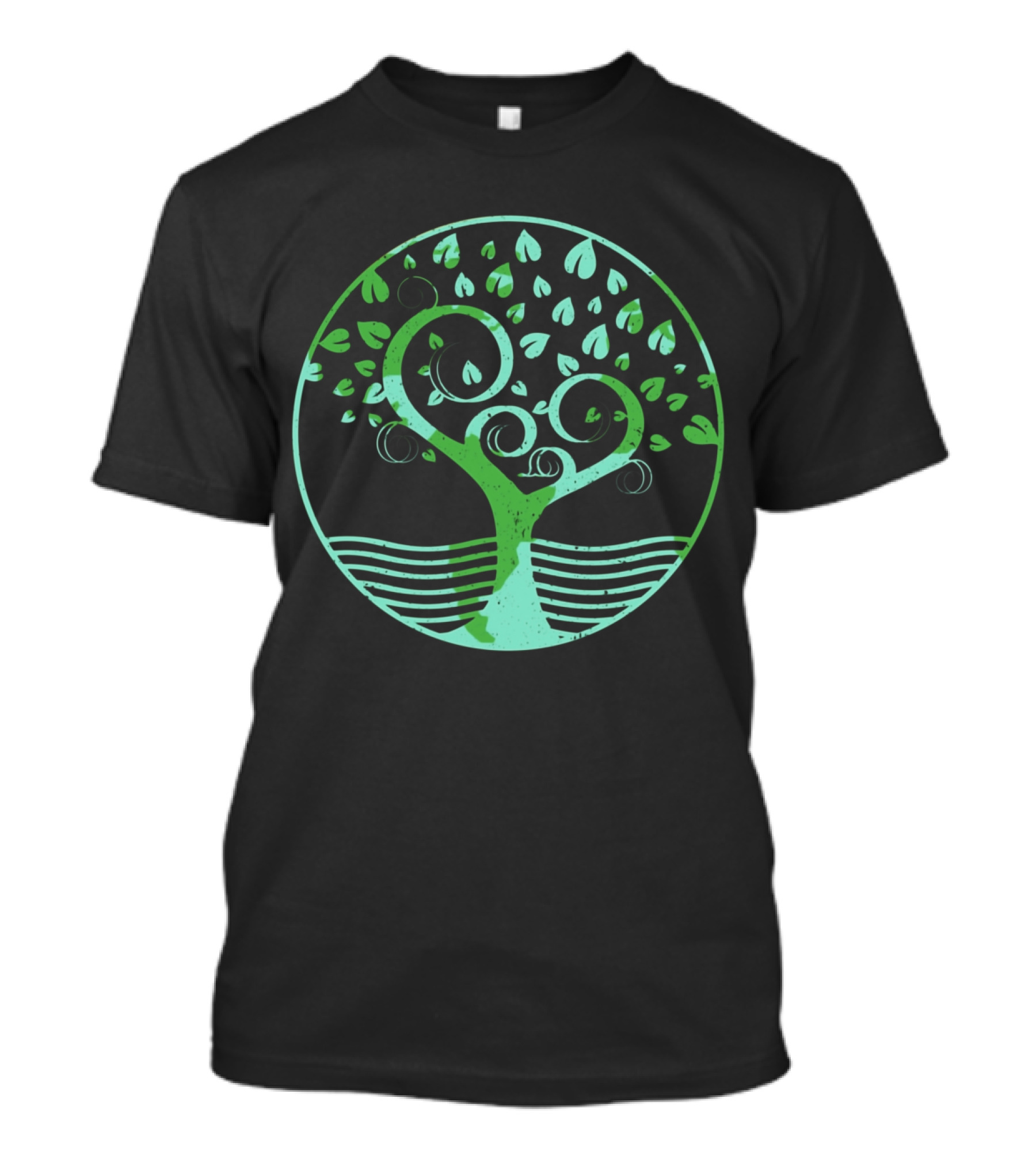 Save Mother Earth Swirling Tree Design Earth Day Every Day T-Shirt