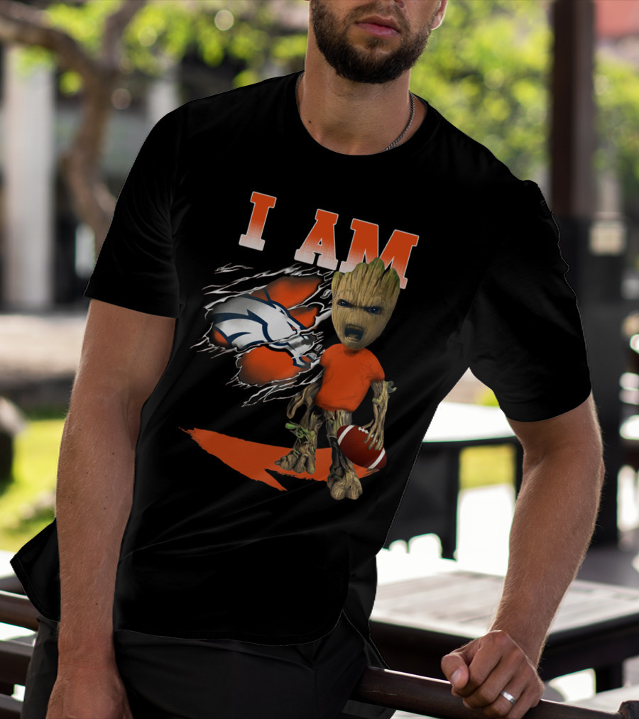 I Am Groot Denver Broncos Football T-Shirt