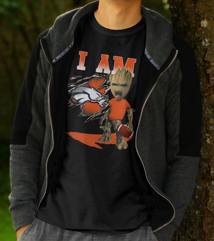 I Am Groot Denver Broncos Football T-Shirt