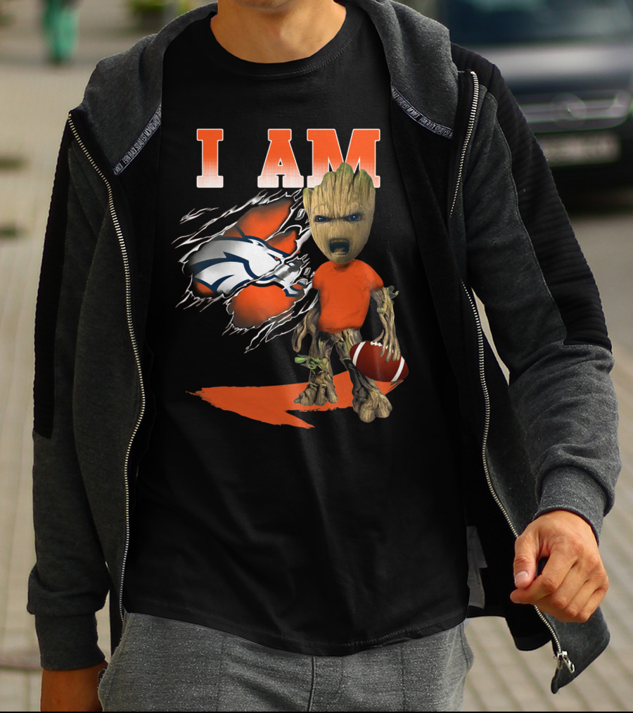 I Am Groot Denver Broncos Football T-Shirt