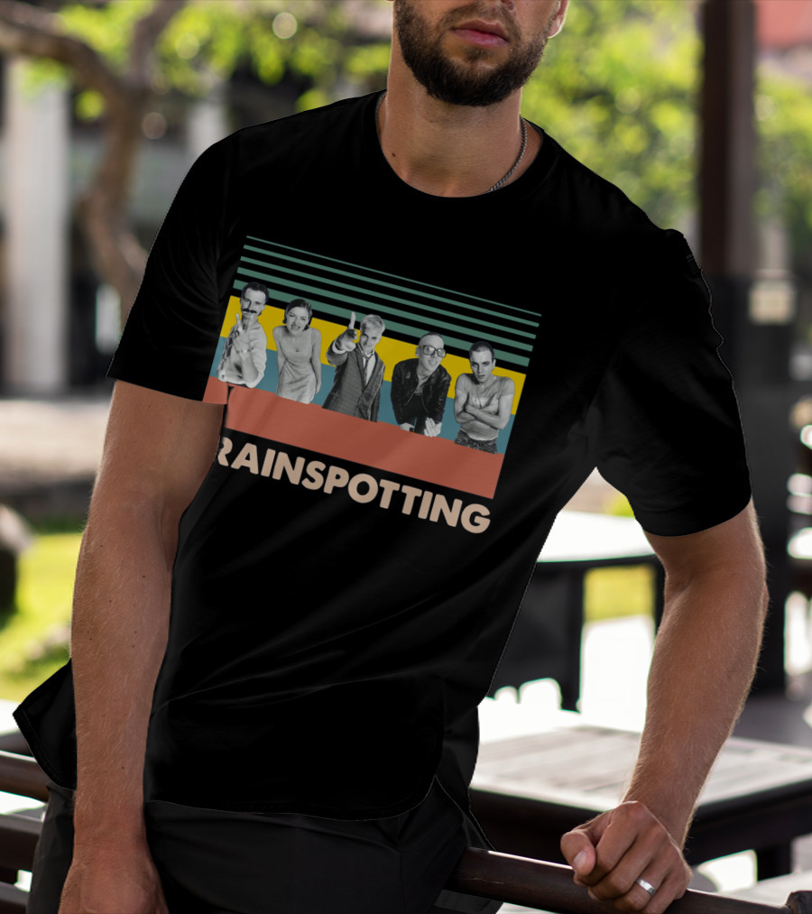 Trainspotting Iconic Characters With Striped T-Shirt