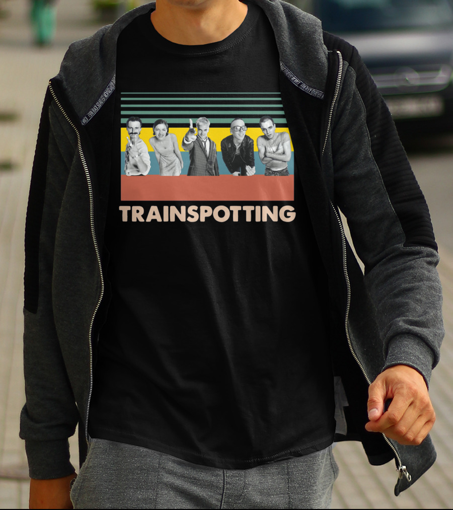 Trainspotting Iconic Characters With Striped T-Shirt