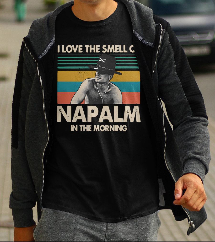 Bill Kilgore I Love The Smell Of Napalm In The Morning Vintage Striped T-Shirt