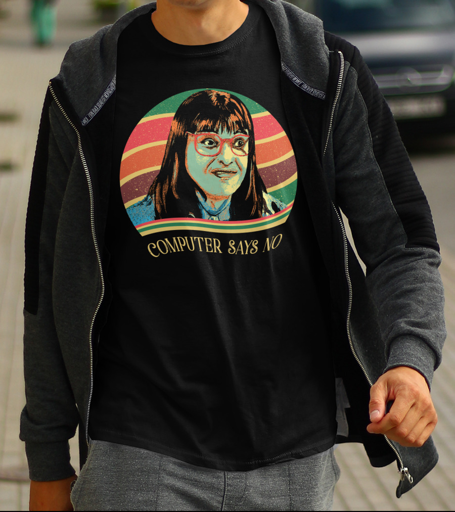 Carol Beer Computer Says No Vintage Rainbow T-Shirt