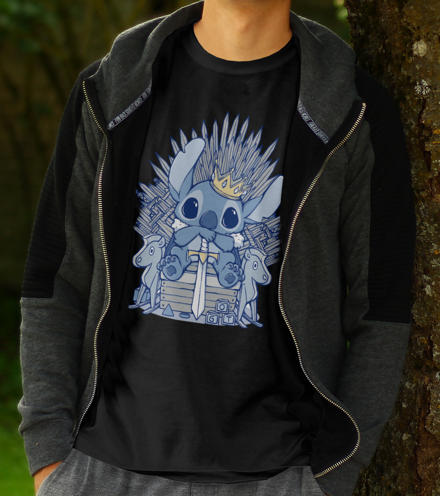 Stitch Iron Throne Crown Sword Game Of Thrones Style T-Shirt