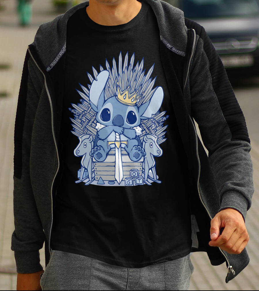 Stitch Iron Throne Crown Sword Game Of Thrones Style T-Shirt