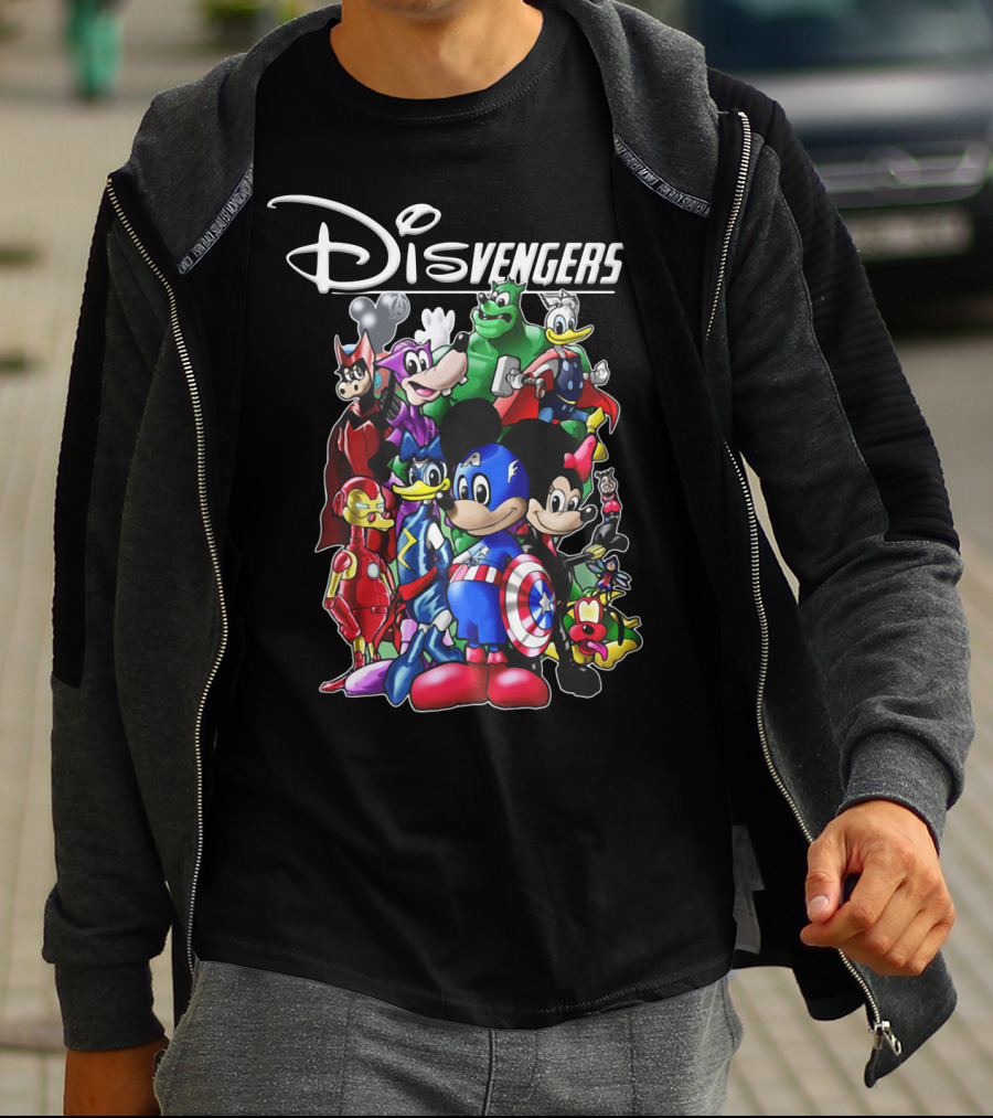 Marvel Avengers Endgame Disvengers Disney Characters As Avengers Crossover T-Shirt
