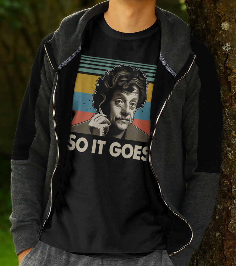 Kurt Vonnegut So It Goes Retro Stripes T-Shirt