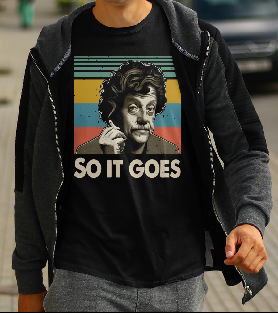 Kurt Vonnegut So It Goes Retro Stripes T-Shirt