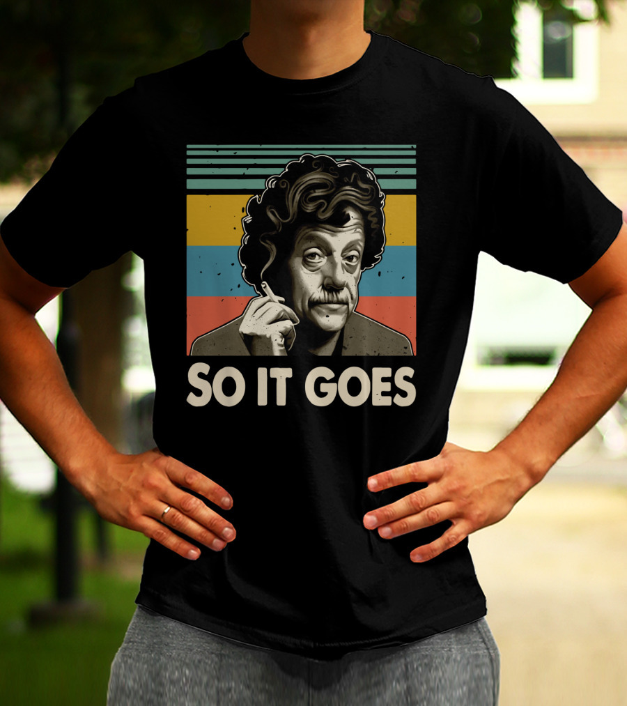 Kurt Vonnegut So It Goes Retro Stripes T-Shirt
