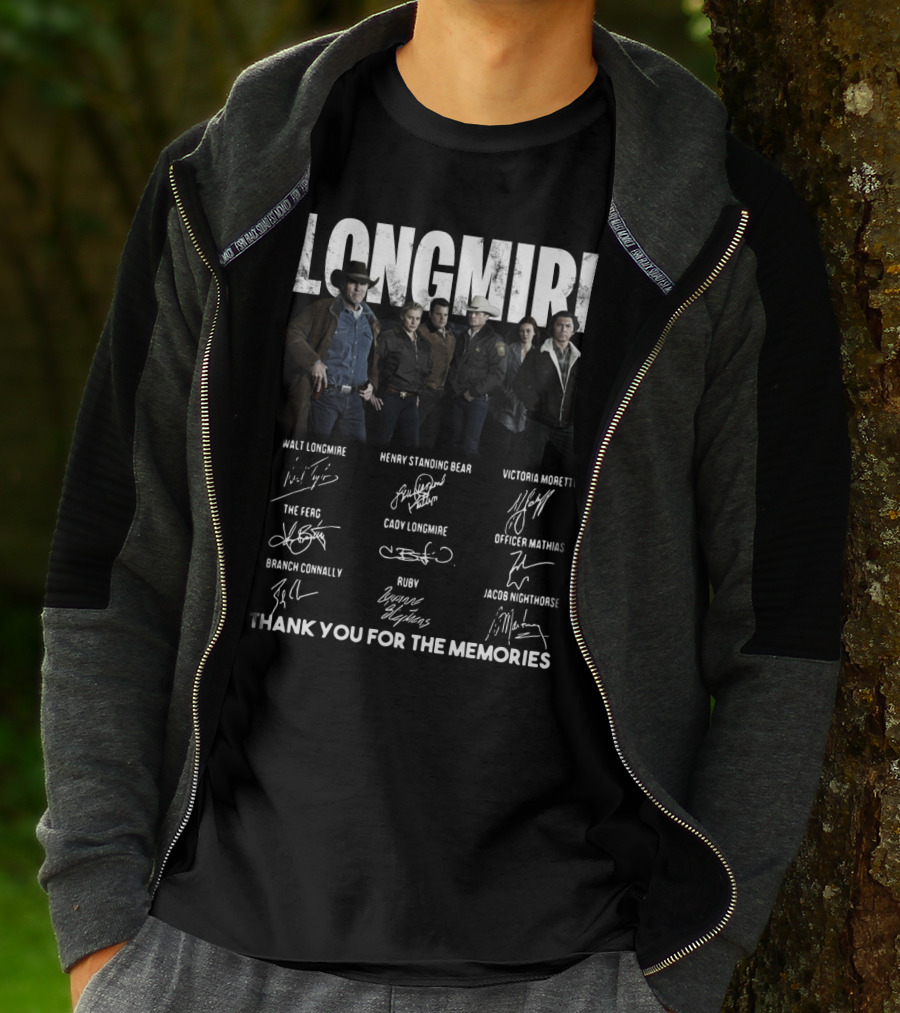 Longmire Characters Signatures Thank You For The Memories T-Shirt