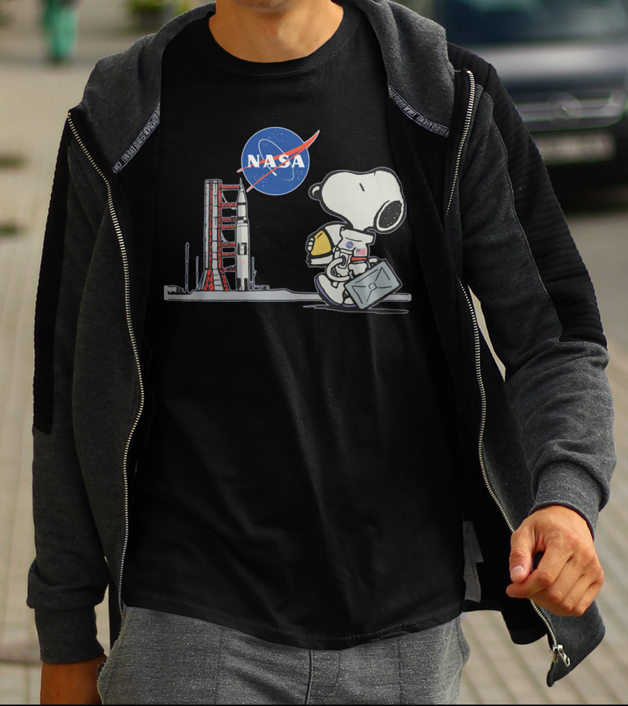 Nasa Snoopy Astronaut Moon Mission Adventure T-Shirt