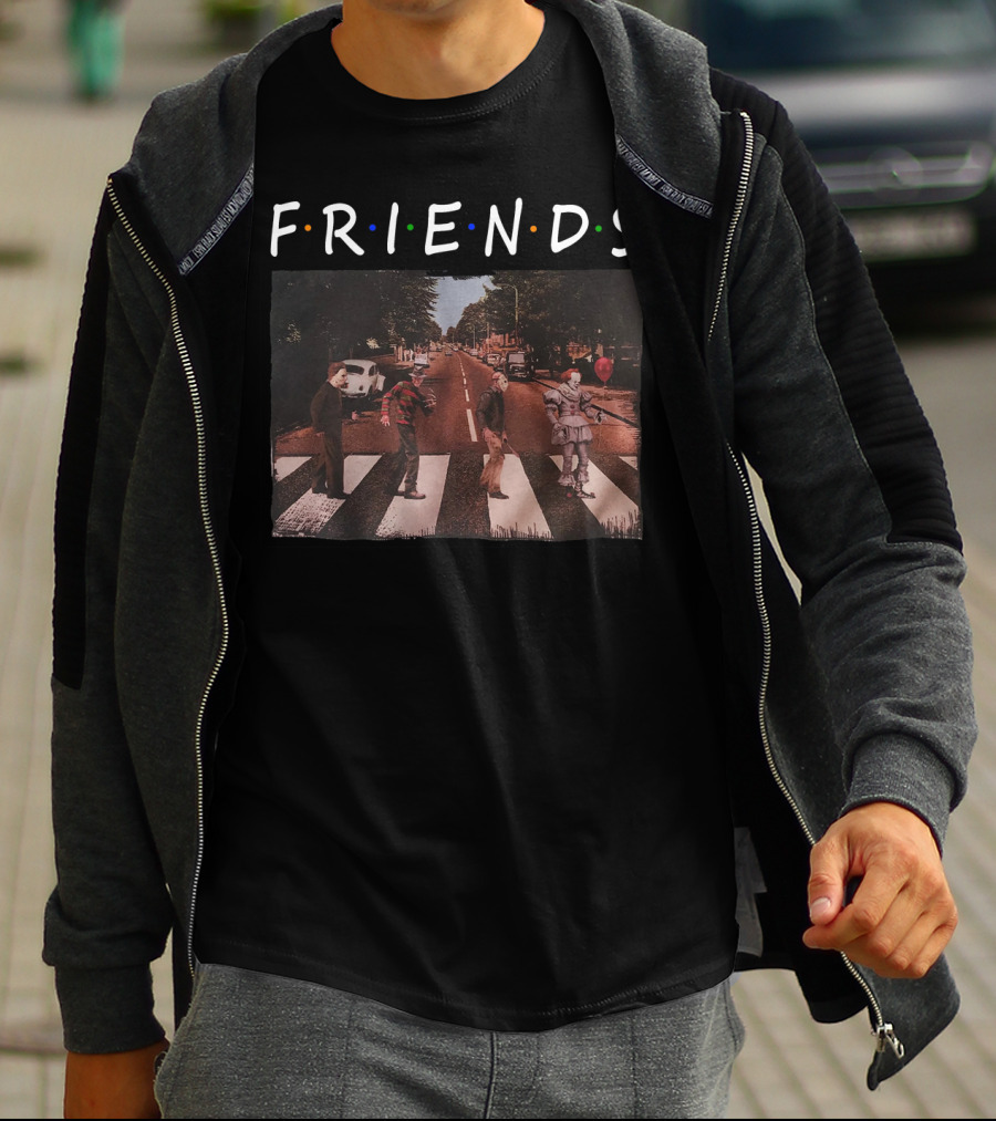 Friends Horror Halloween Crosswalk Icons Abbey Road T-Shirt
