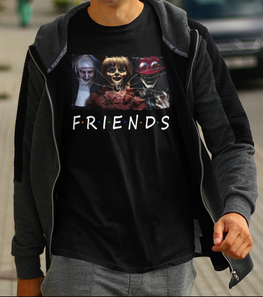 Friends The Conjuring Annabelle Valak Crooked Man Mashup T-Shirt