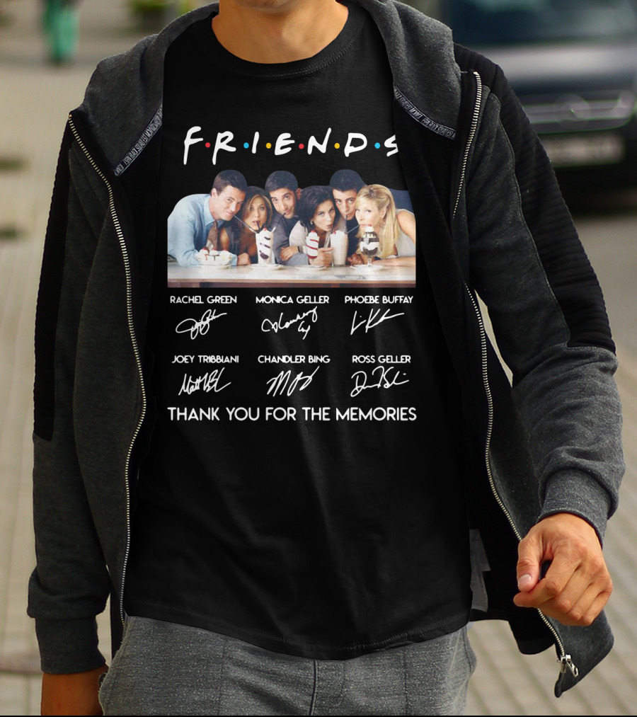 Friends TV Show Cast Signatures Thank You For The Memories T-Shirt