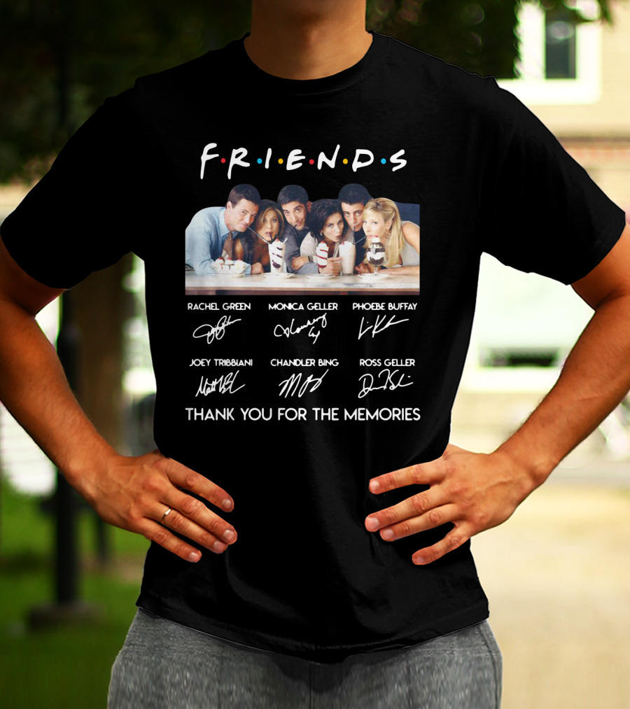 Friends TV Show Cast Signatures Thank You For The Memories T-Shirt