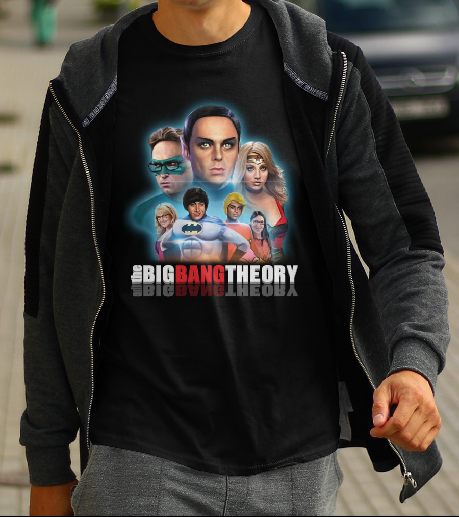 The Big Bang Theory Justice League Parody Characters T-Shirt