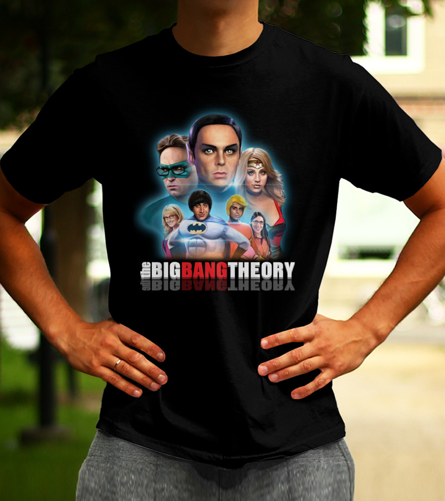 The Big Bang Theory Justice League Parody Characters T-Shirt